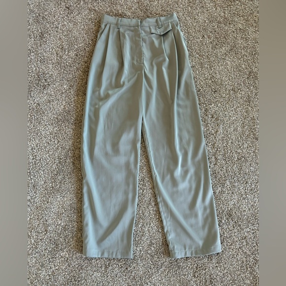 NWT Grey AND NOW THIS Womens Hook And Bar Closure Zippered Wide Leg Pants M - Picture 4 of 13